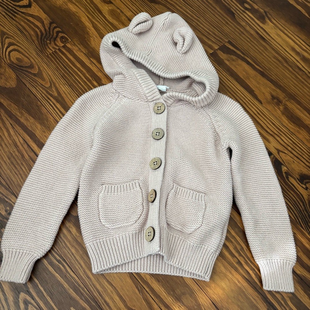 Jamie Kay Teddy Cardigan in Ballet Pink Marle